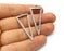 4 Triangle Charms Antique Silver Plated Charms (43x16mm)  G16536
