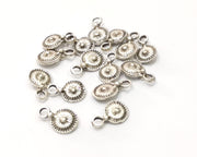 20 Silver Charms Antique Silver Plated Charms (13x8mm)  G16544