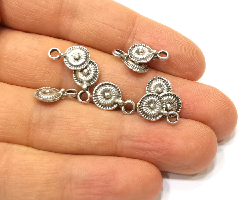 20 Silver Charms Antique Silver Plated Charms (13x8mm)  G16544