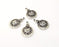 4 Silver Charms Antique Silver Plated Charms (26x18mm)  G19546