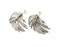 2 Leaf Charms Antique Silver Plated Charms (43x31mm)  G16596