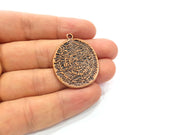 2 Antique Copper Charm Antique Copper Plated Metal (36x28mm) G15710