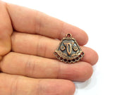 2 Antique Copper Charm Antique Copper Plated Metal (28x26mm) G15711