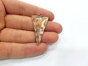 2 Triangle Charm Antique Copper Charm Antique Copper Plated Metal (45x23mm) G15713