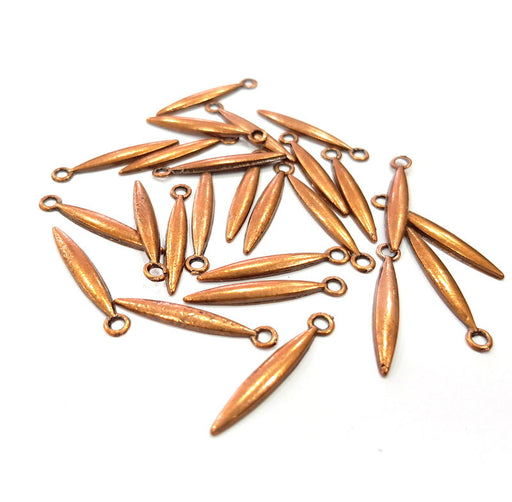 20 Spike Charm Antique Copper Charm Antique Copper Plated Metal (25x4mm) G15718