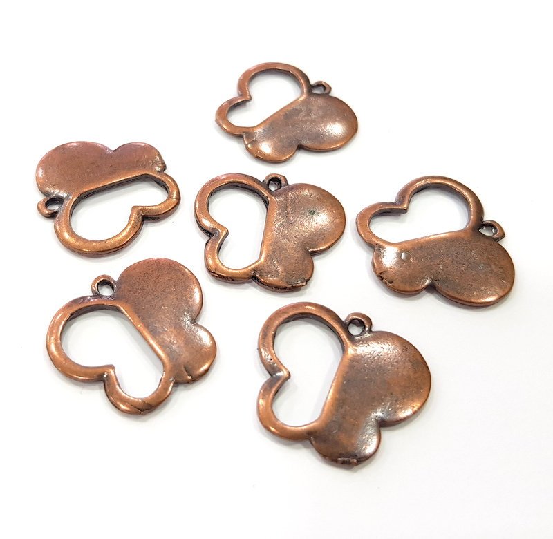 5 Butterfly Charm Antique Copper Charm Antique Copper Plated Metal (21x20mm) G15736