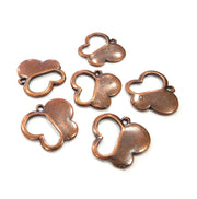5 Butterfly Charm Antique Copper Charm Antique Copper Plated Metal (21x20mm) G15736