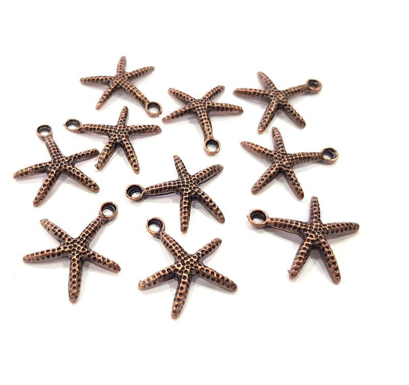 10 Seafish Charm Antique Copper Charm Antique Copper Plated Metal (27x16mm) G15738