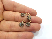 20 Antique Copper Charm Antique Copper Plated Metal (9mm) G15743