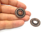 2 Antique Copper Charm Antique Copper Plated Metal (28mm) G15753