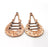 2 Antique Copper Pendant Antique Copper Plated Metal (53x31mm) G15756