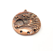 2 Antique Copper Charm Antique Copper Plated Metal (31mm) G15759