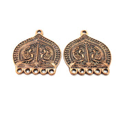 2 Antique Copper Charm Antique Copper Plated Metal (35x31mm) G15760