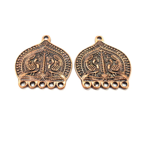 2 Antique Copper Charm Antique Copper Plated Metal (35x31mm) G15760