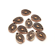 8 Drop Charm Antique Copper Charm Antique Copper Plated Metal (15x10mm) G15771