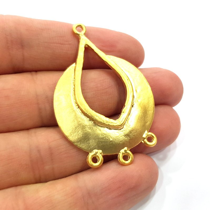 Gold Connector Charm Gold Plated Metal (52x34mm)  G15783