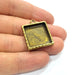 2 Hammered Resin Base Pendant Blank inlay Blank Mosaic Blank Bezel Setting Mountings Antique Bronze Plated Metal (20mm square blank) G15799
