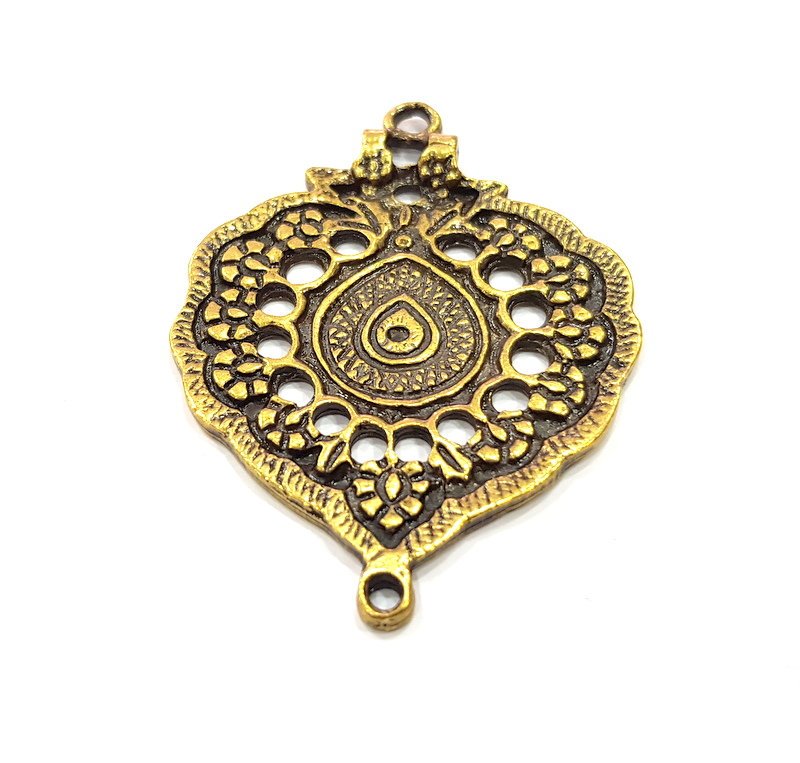 Antique Bronze Pendant Antique Bronze Plated Metal ( 64x46mm) G15802