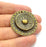 Antique Bronze Charm Antique Bronze Plated Metal  (38mm) G15810