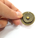 Antique Bronze Charm Antique Bronze Plated Metal  (38mm) G15810