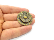 Antique Bronze Charm Antique Bronze Plated Metal  (38mm) G15810