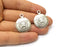 2 Silver Charms Antique Silver Plated Charms (23mm)  G16636