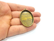 Hammered Base Resin Base Pendant Blank inlay Blank Mosaic Blank Bezel Setting Mountings Antique Bronze Plated Metal (40x30mm blank) G17627