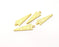 4 Gold Charms Gold Plated Charms  (28x9mm)  G16649