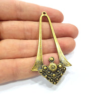 2 Antique Bronze Pendant Antique Bronze Plated Metal (71x38mm) G15835