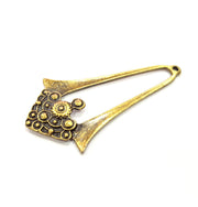 2 Antique Bronze Pendant Antique Bronze Plated Metal (71x38mm) G15835