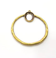 Circle Charm Antique Bronze Charm Antique Bronze Plated Metal  (50mm) G15840
