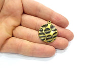 2 Antique Bronze Charm Antique Bronze Plated Metal  (26mm) G15841