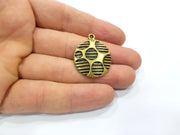 2 Antique Bronze Charm Antique Bronze Plated Metal  (26mm) G15841