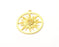 2 Sun Charms Gold Plated Charms  (31mm)  G16654