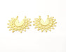 2 Gold Charms Gold Plated Charms  (44x36mm)  G16655