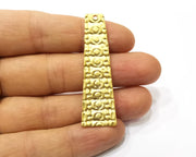 2 Gold Charms Gold Plated Charms  (55x16mm)  G17197