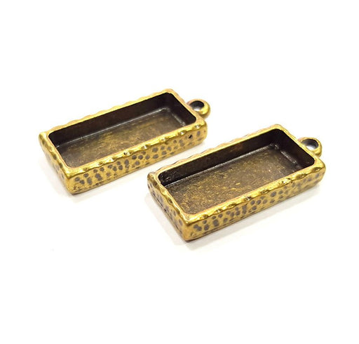 2 Hammered Base Resin Base Pendant Blank inlay Blank Mosaic Blank Bezel Setting Mountings Antique Bronze Plated Metal (25x10mm blank) G15849
