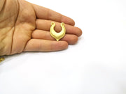 2 Gold Charms Gold Plated Charms  (31x25mm)  G16665