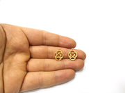 8 Gold Charms Gold Plated Charms  (16x12mm)  G16669