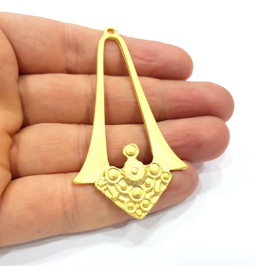 Gold Pendant Gold Plated Metal (71x38mm)  G16459