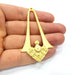Gold Pendant Gold Plated Metal (71x38mm)  G16459