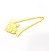 Gold Pendant Gold Plated Metal (71x38mm)  G16459