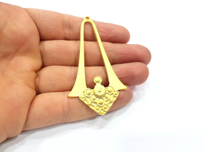 Gold Pendant Gold Plated Metal (71x38mm)  G16459
