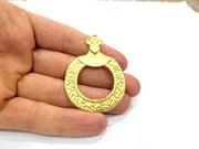 Gold Pendant Gold Plated Metal (55x41mm)  G16360