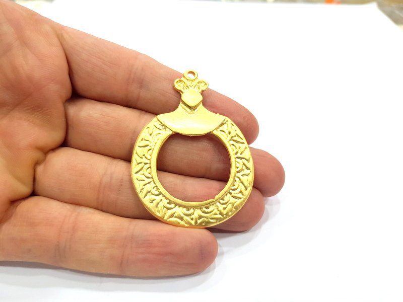 Gold Pendant Gold Plated Metal (55x41mm)  G16360