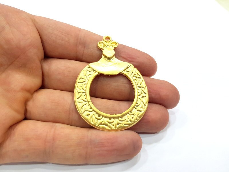 Gold Pendant Gold Plated Metal (55x41mm)  G16360