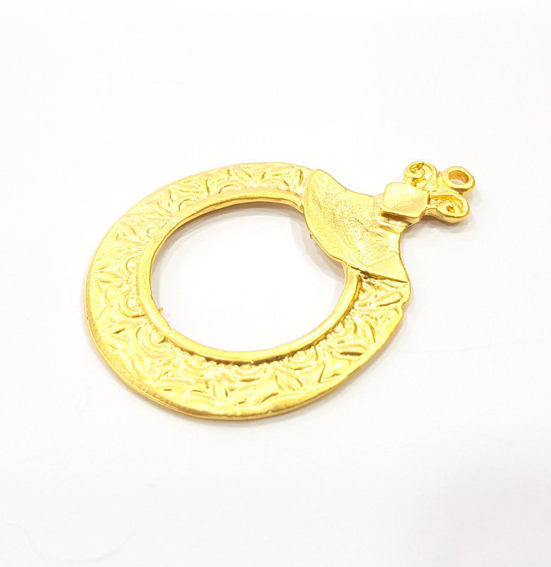 Gold Pendant Gold Plated Metal (55x41mm)  G16360