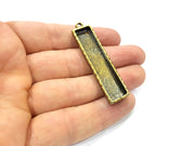 2 Hammered Base Resin Base Pendant Blank inlay Blank Mosaic Blank Bezel Setting Mountings Antique Bronze Plated Metal (50x10mm blank) G15878