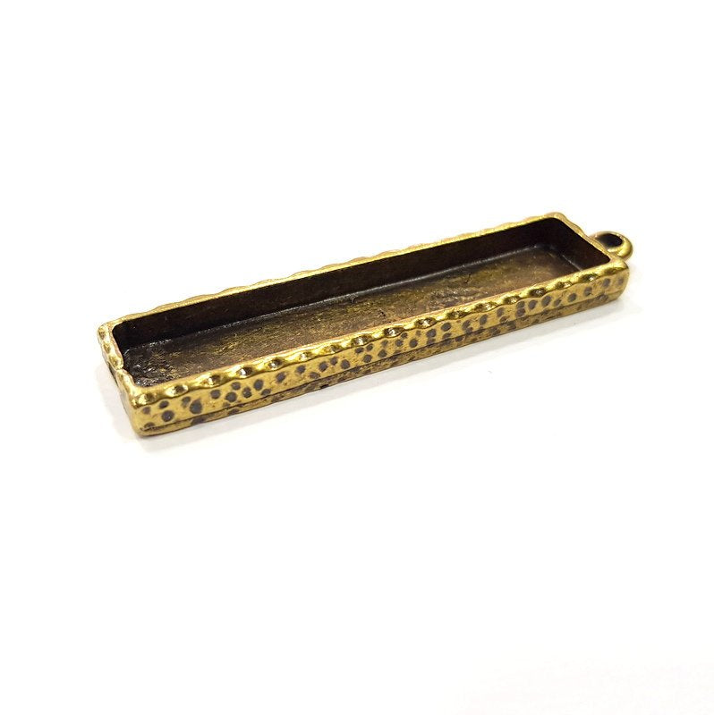 2 Hammered Base Resin Base Pendant Blank inlay Blank Mosaic Blank Bezel Setting Mountings Antique Bronze Plated Metal (50x10mm blank) G15878