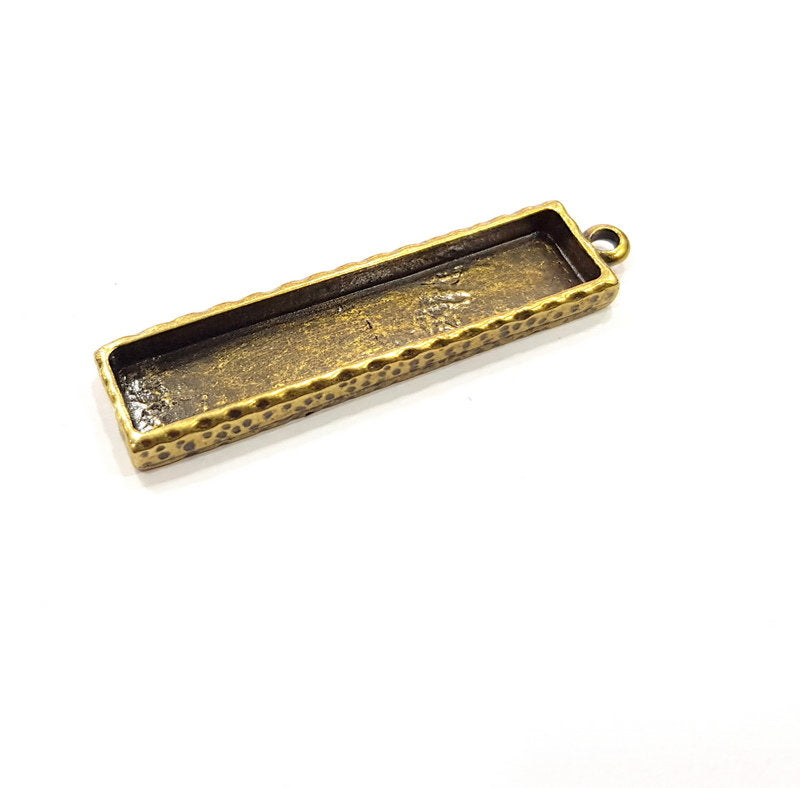 2 Hammered Base Resin Base Pendant Blank inlay Blank Mosaic Blank Bezel Setting Mountings Antique Bronze Plated Metal (50x10mm blank) G15878